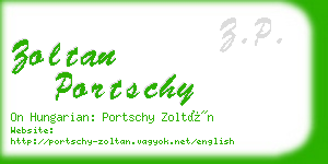 zoltan portschy business card